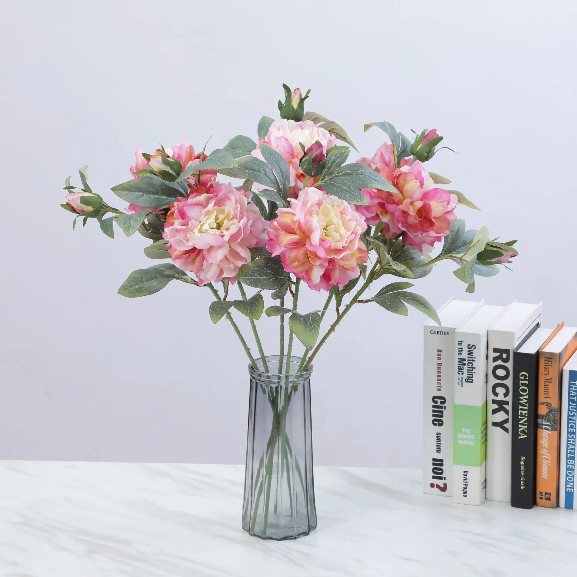 Flower Wall Panel - Artificial Peony Flower Single Big Flower