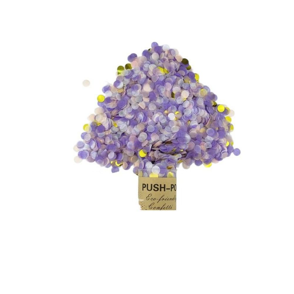Confetti Cannon Tube - Pastel Round Push Up Exploding Anniversary