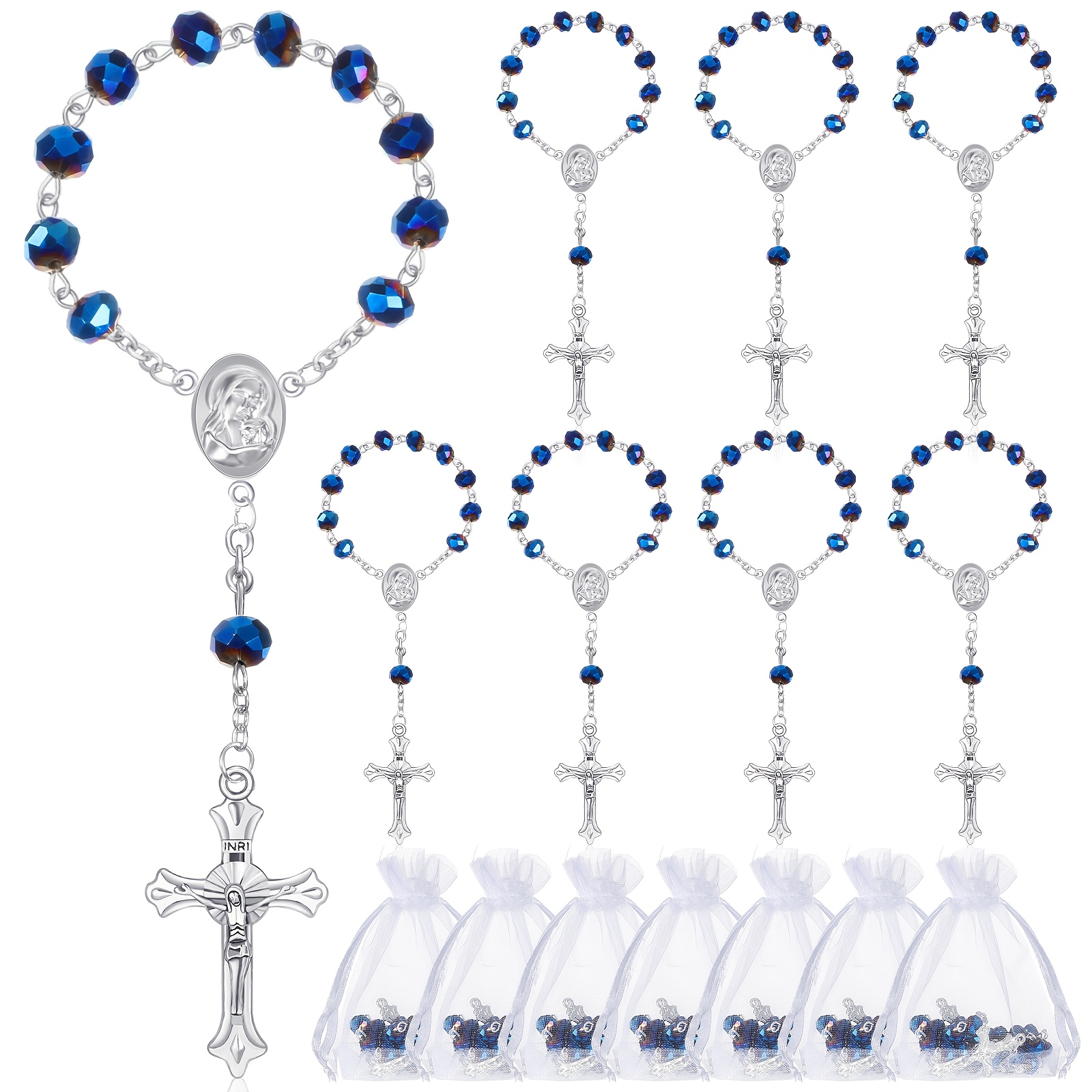 Party Favor Bag - 50 Sets Baptism Favors Rosary Set