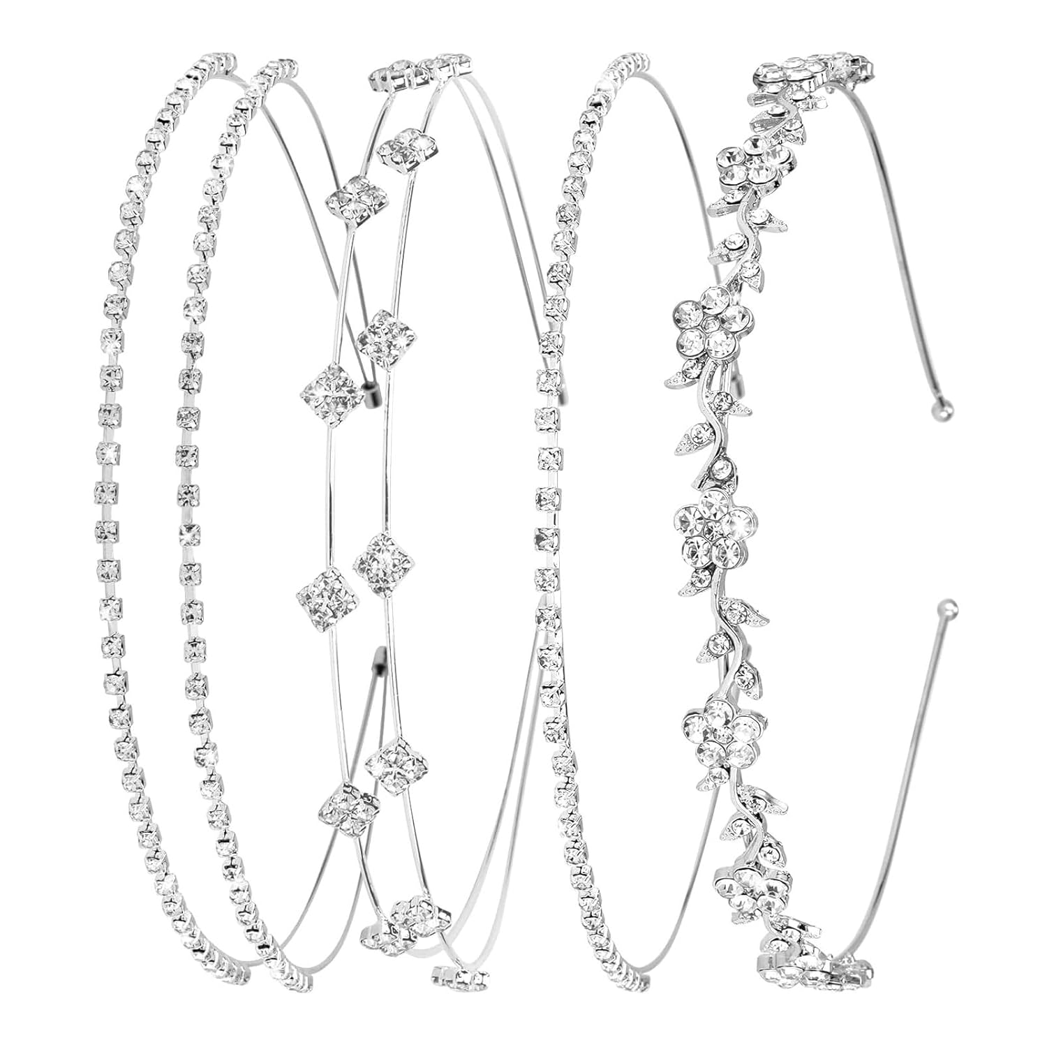 Event & Party Supply - 4 Pcs Rhinestone Headband Set for
