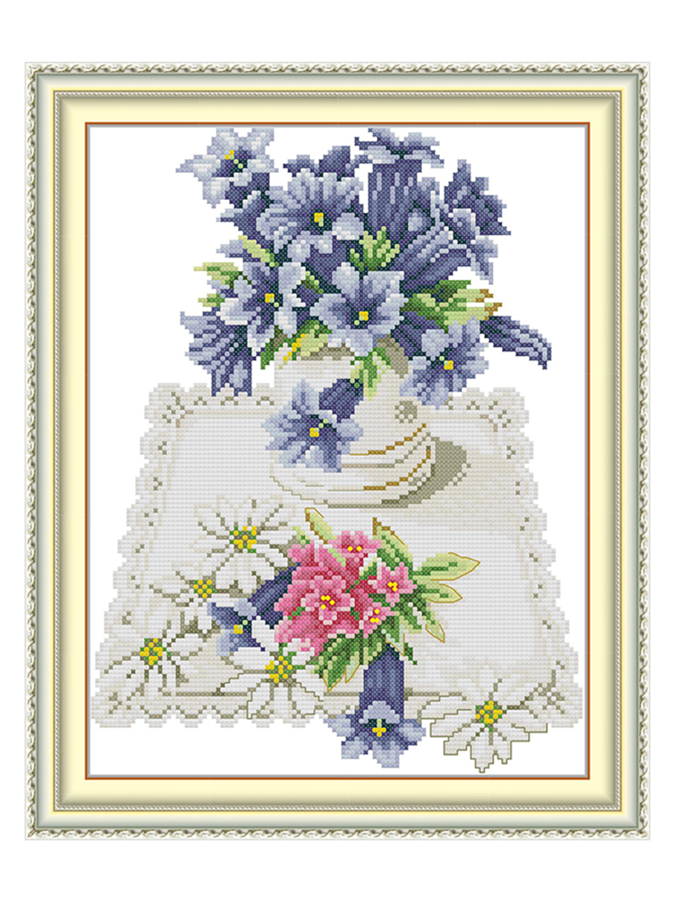 Blue Flowers On Lace Napkins P – Napkin Folding Set Bewertung und Preis