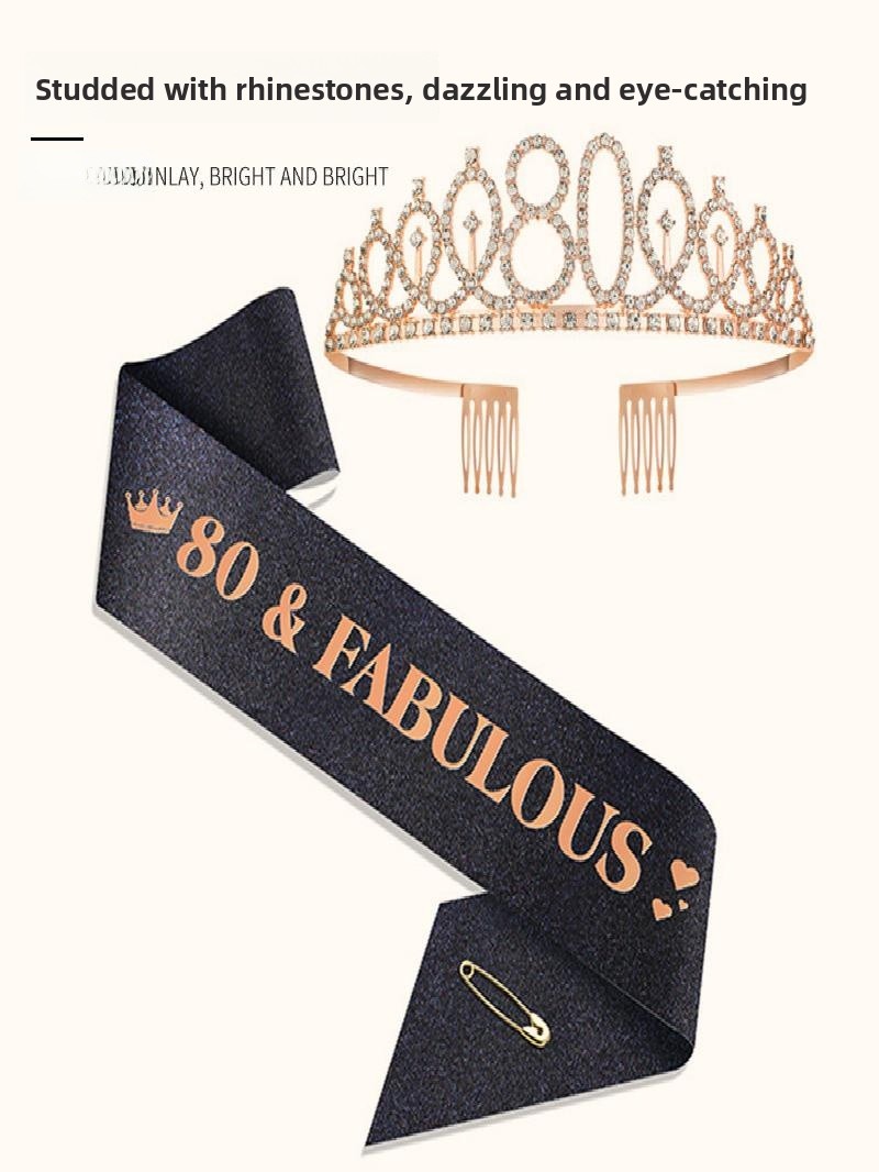 Champagne Gold Sparkle Crown S – Birthday Sash Glitter Bewertung und Preis