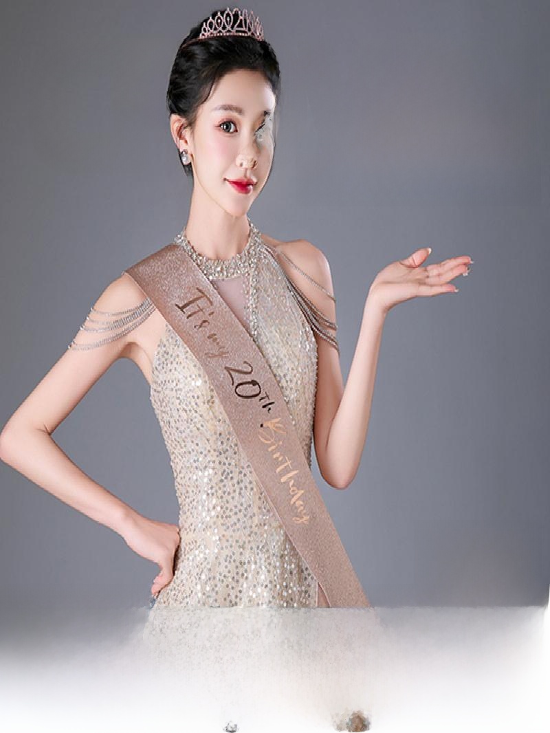 Champagne Gold Sparkle Crown S – Birthday Sash Glitter Bewertung und Preis