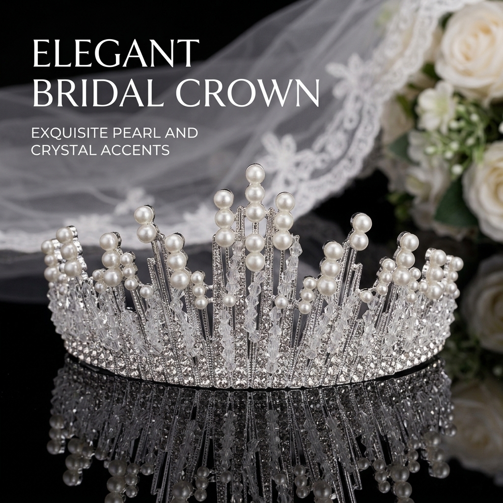 Bridal Pearl Crown Headpiece E – Event & Party Supply Bewertung und Preis