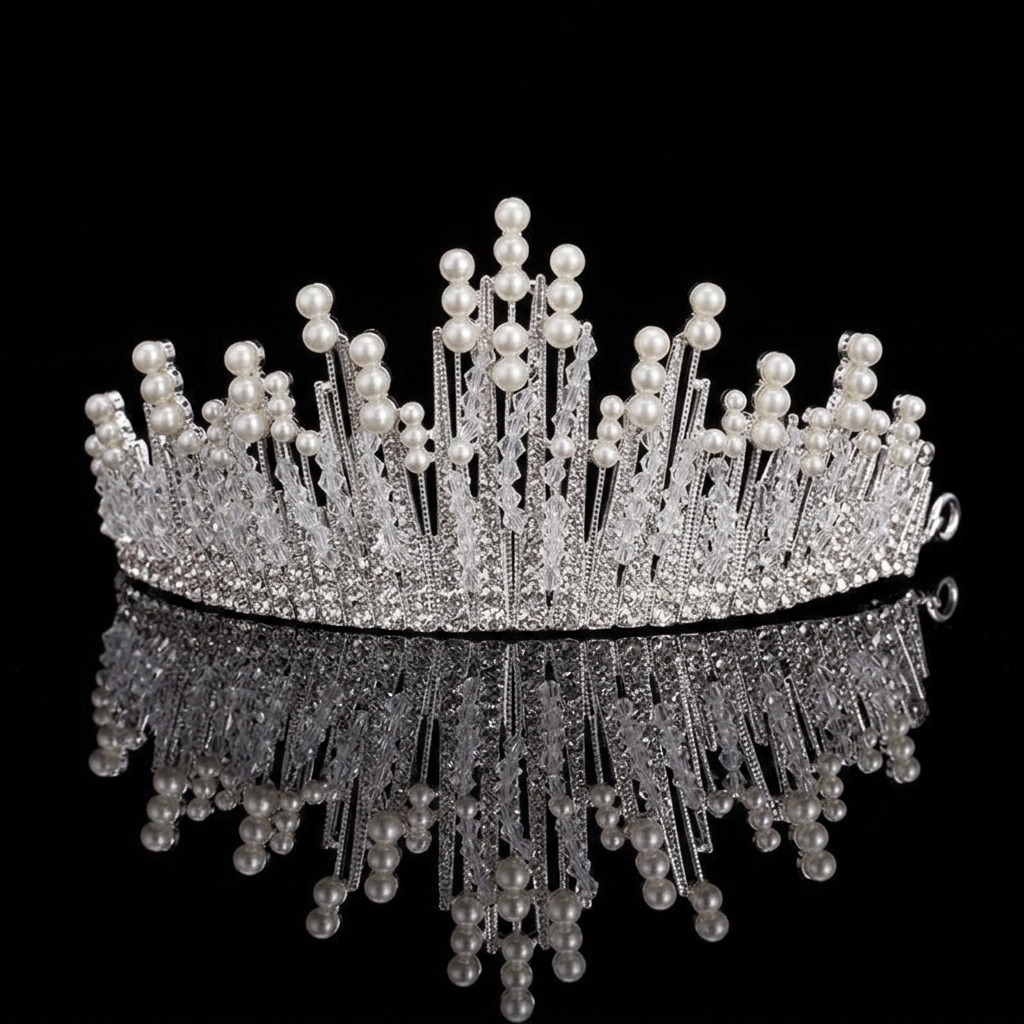 Bridal Pearl Crown Headpiece E – Event & Party Supply Bewertung und Preis