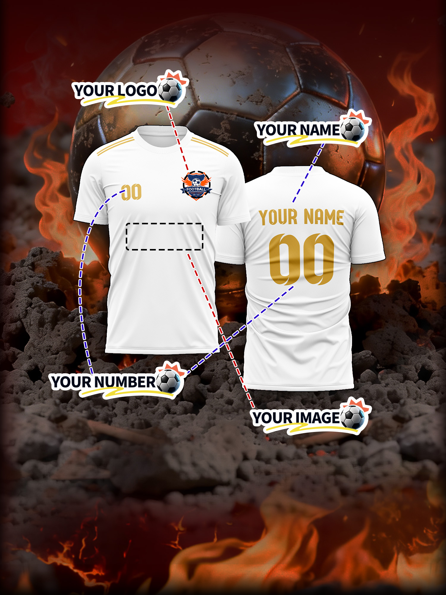 Custom Image Number Name Socce – Event & Party Supply Bewertung und Preis