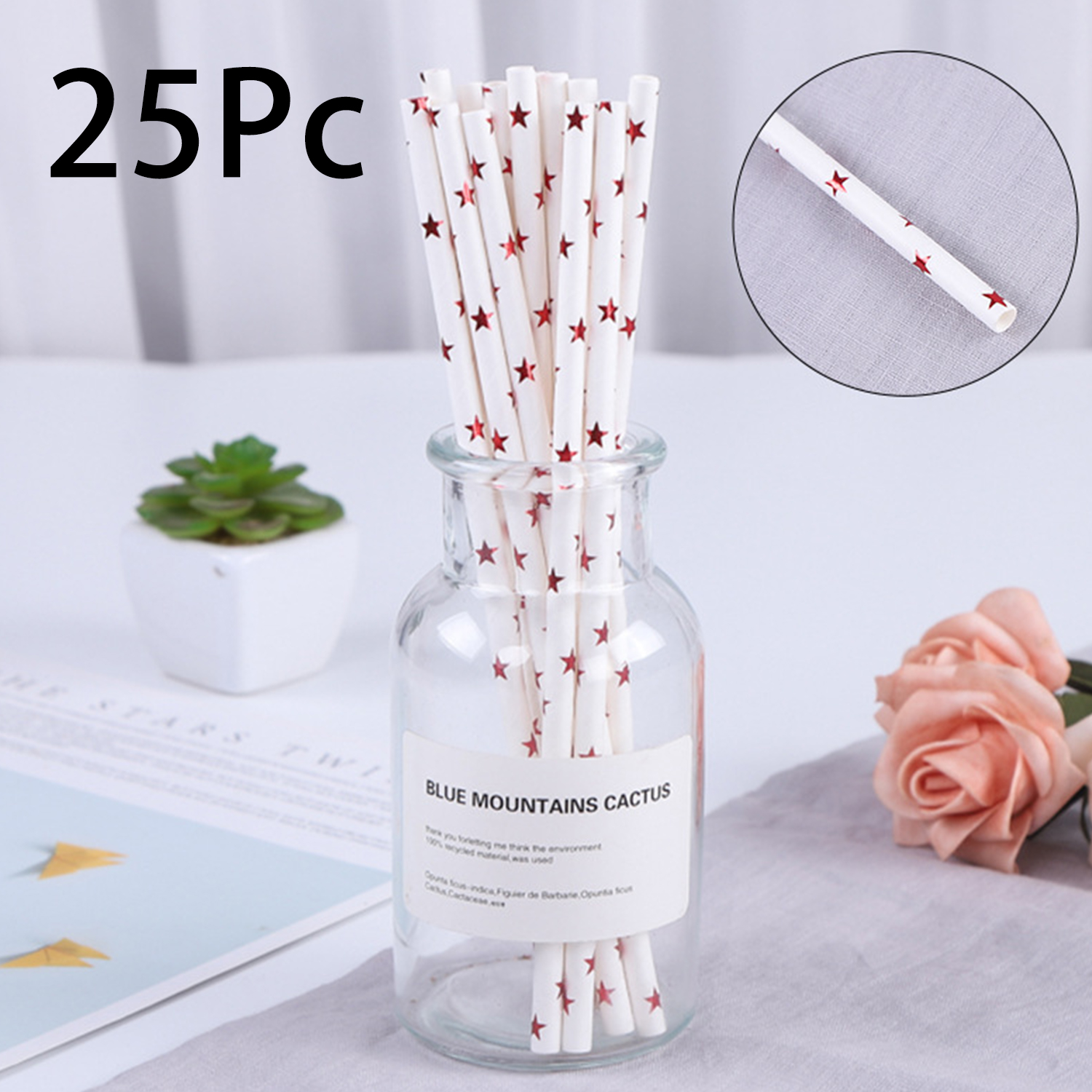25 Pcs Colorful Disposable Pap – Paper Straw Color Bewertung und Preis
