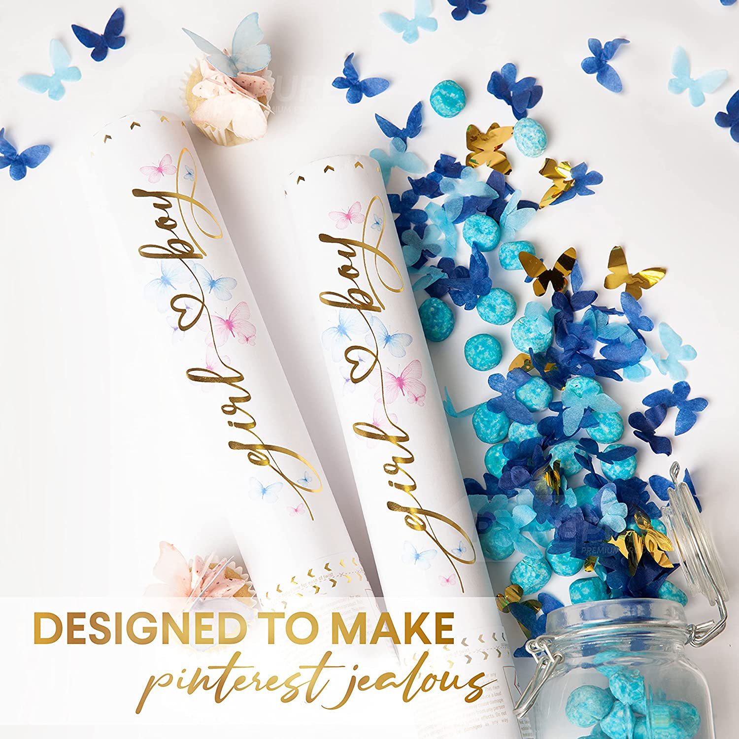 Gender reveal party confetti c – Confetti Cannon Tube Bewertung und Preis