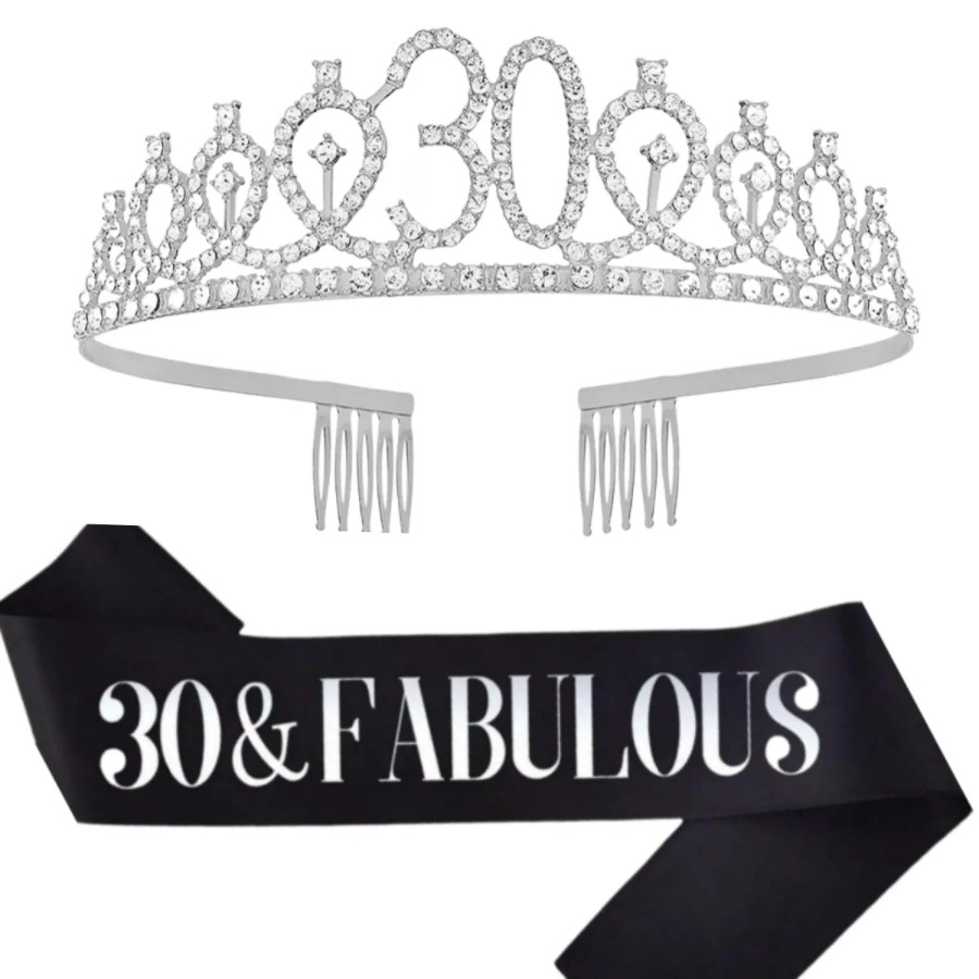 Glitter Silvery Birthday Tiara – Birthday Sash Glitter Bewertung und Preis