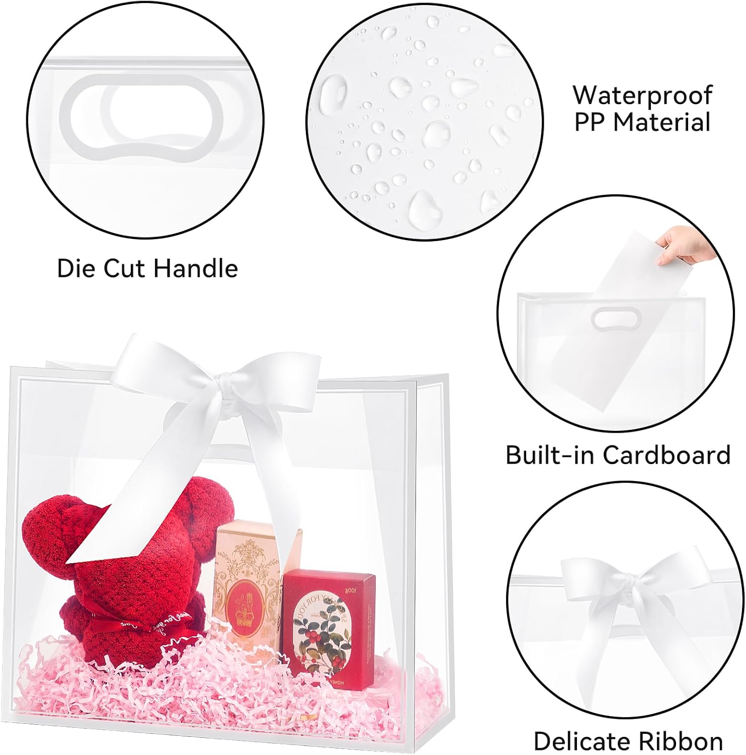 Clear Plastic Gift Bags with H – Party Favor Bag Bewertung und Preis
