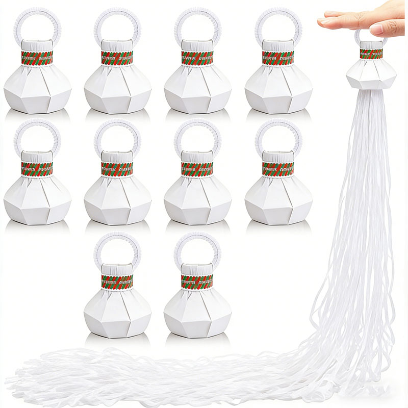10pcs White Streamers Poppers  – Confetti Cannon Tube Bewertung und Preis