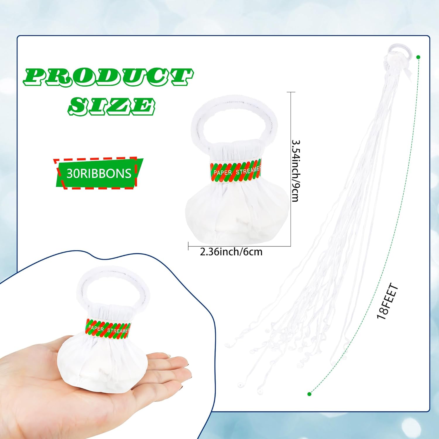 10pcs White Streamers Poppers  – Confetti Cannon Tube Bewertung und Preis