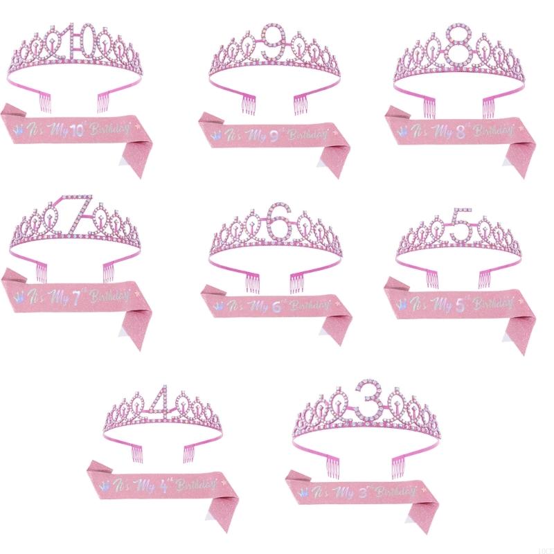 Glittering Pink Birthday Tiara – Birthday Sash Glitter Bewertung und Preis