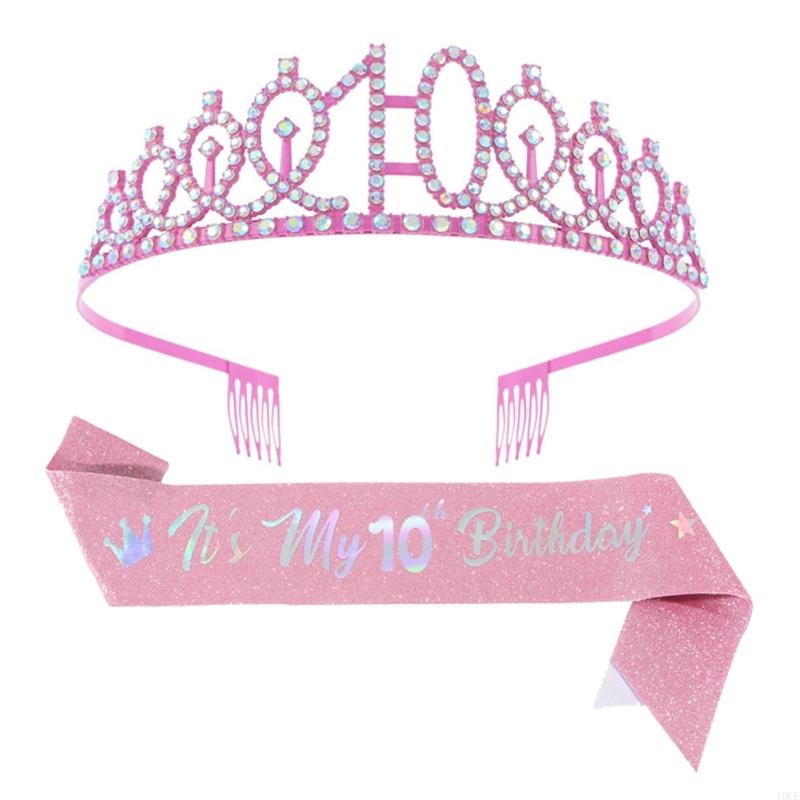 Glittering Pink Birthday Tiara – Birthday Sash Glitter Bewertung und Preis