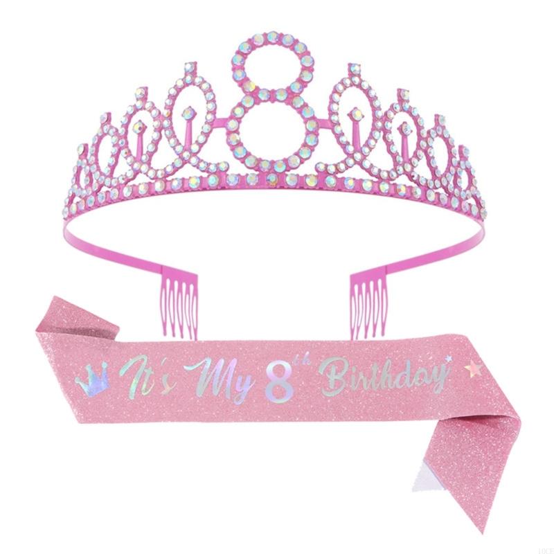 Glittering Pink Birthday Tiara – Birthday Sash Glitter Bewertung und Preis