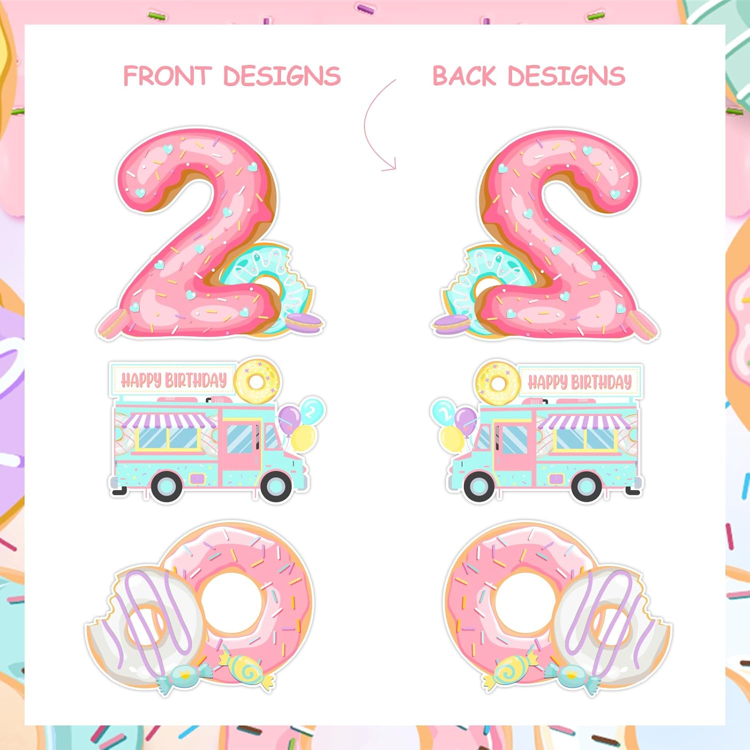 Donut 2nd Birthday Centerpiece – Centerpiece Stick Bewertung und Preis