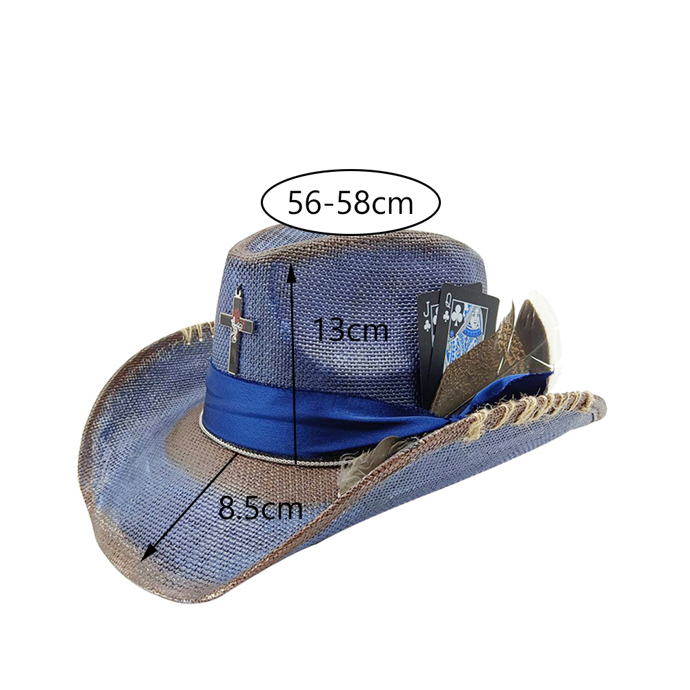 Western summer cowboy hat stra – Paper Straw Color Bewertung und Preis