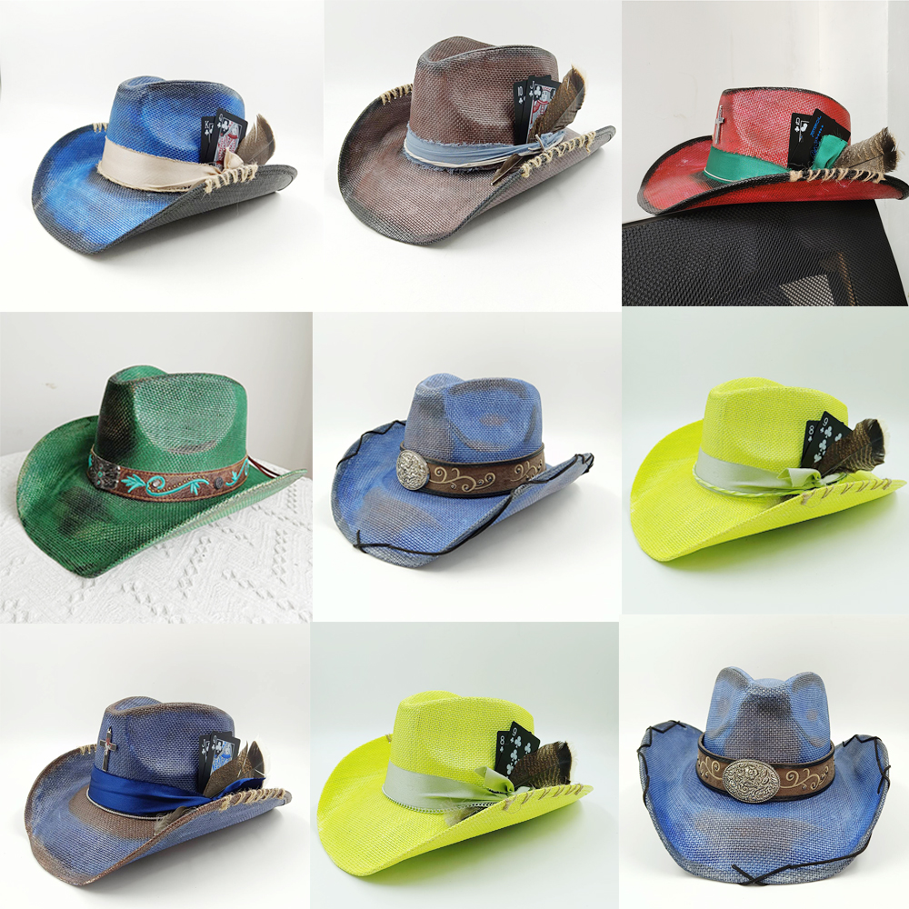 Western summer cowboy hat stra – Paper Straw Color Bewertung und Preis