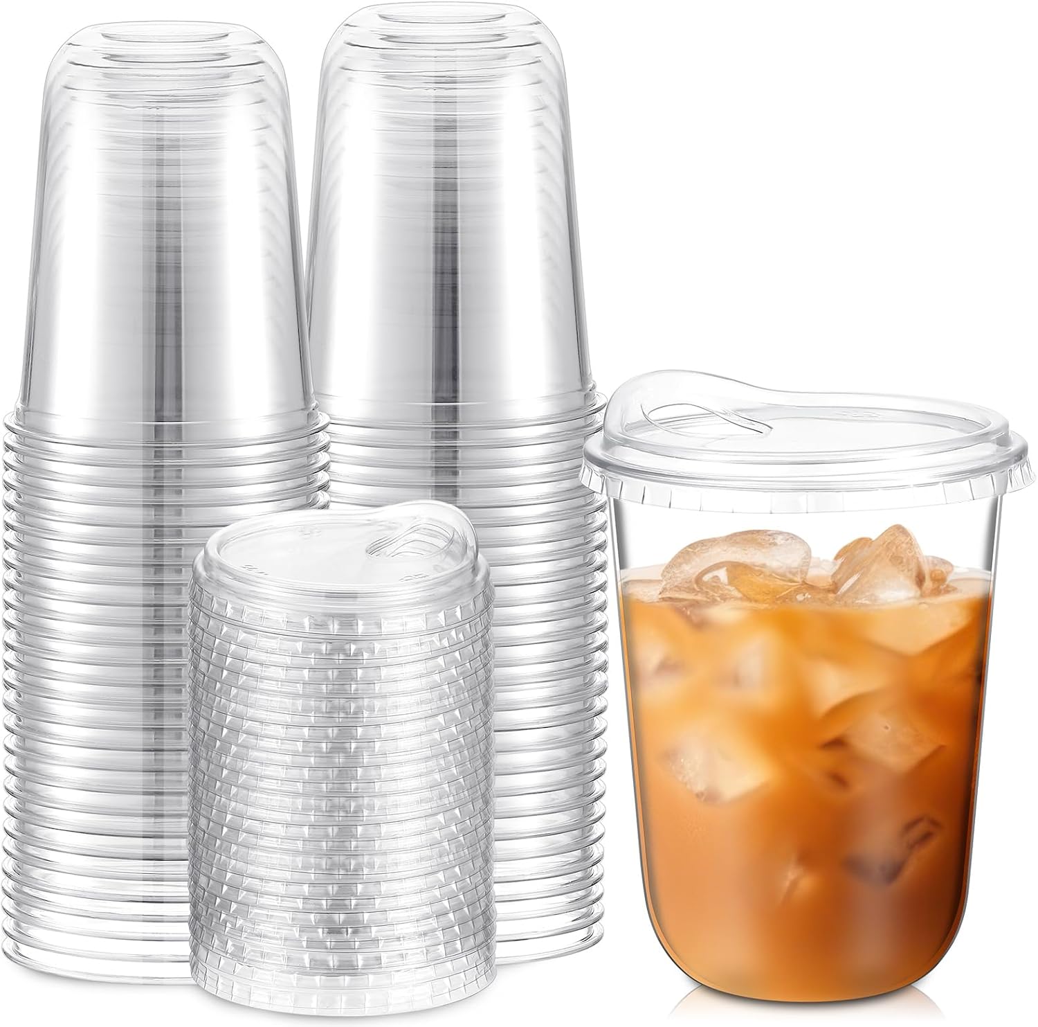 Clear Plastic Cups with Strawl – Plastic Cup 50Pcs Bewertung und Preis