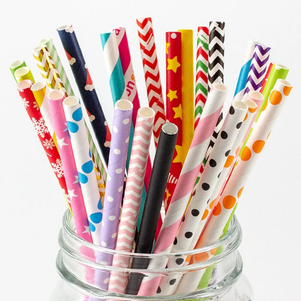 100 Bulk Packed Paper Straws P – Paper Straw Color Bewertung und Preis