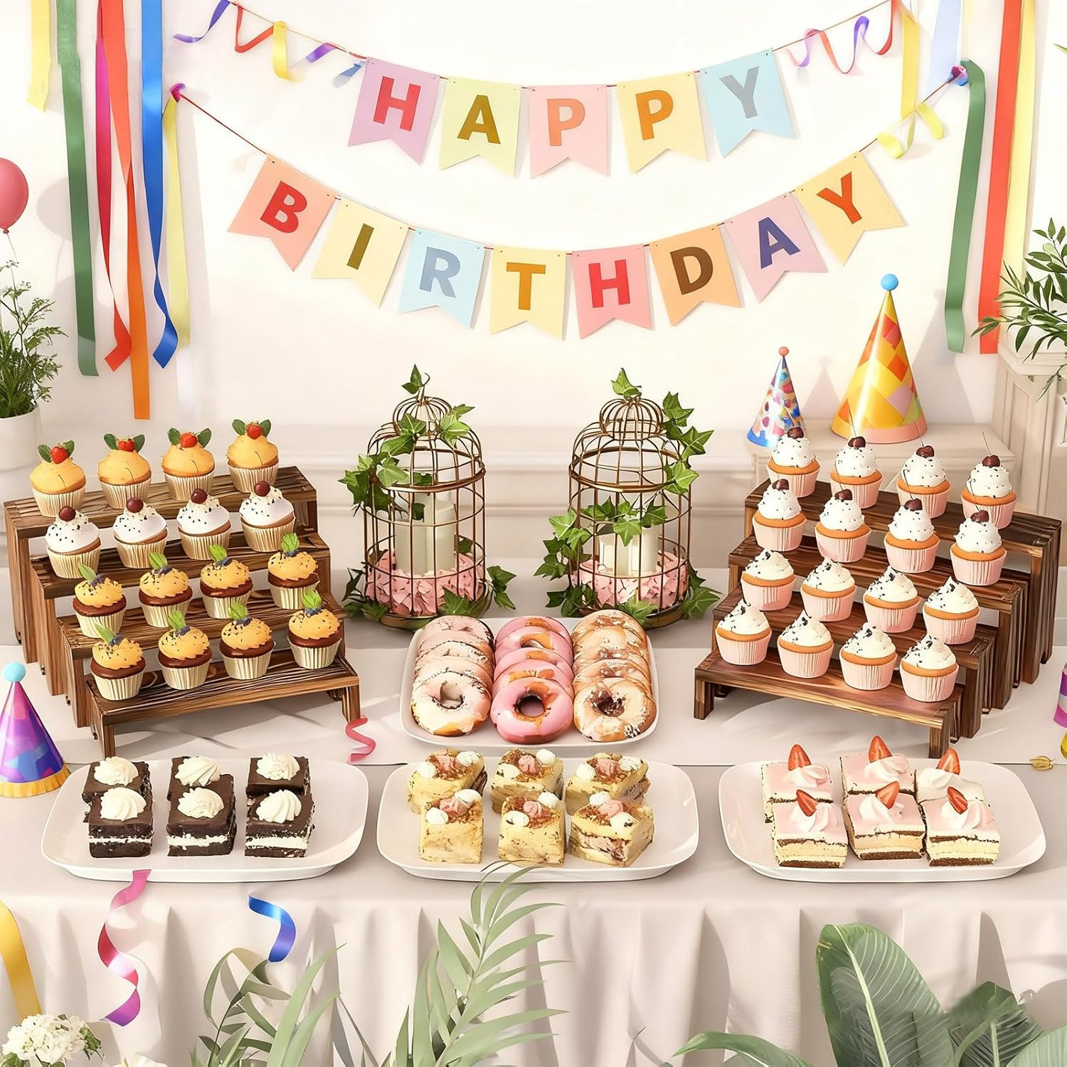 2 Tier Wooden Cupcake Stand Se – Cupcake Stand Tier Bewertung und Preis