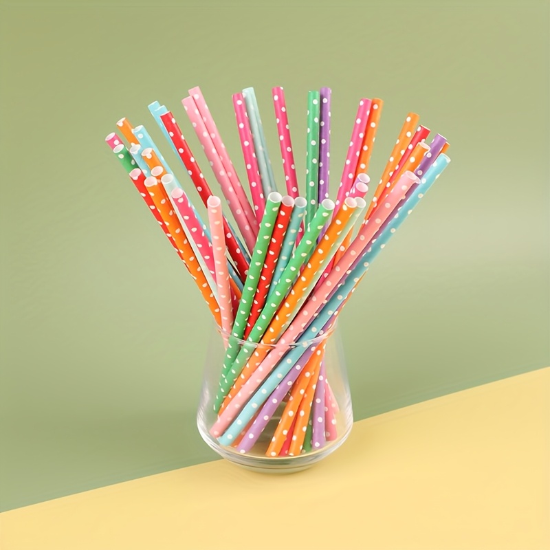 100pcs colorful disposable pap – Paper Straw Color Bewertung und Preis
