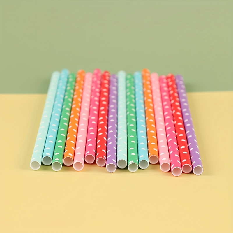 100pcs colorful disposable pap – Paper Straw Color Bewertung und Preis