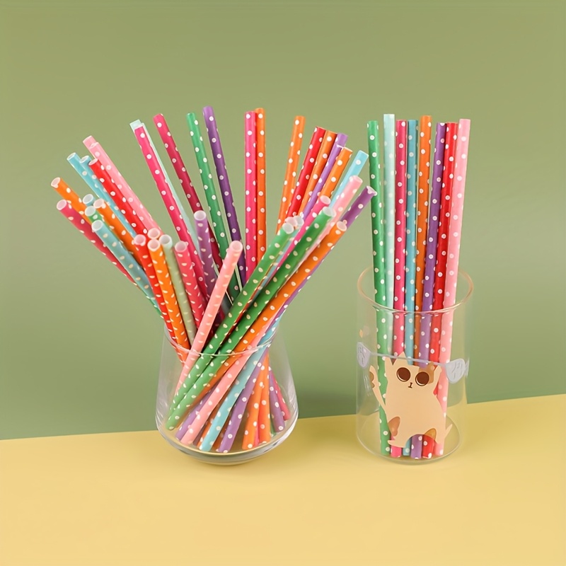100pcs colorful disposable pap – Paper Straw Color Bewertung und Preis