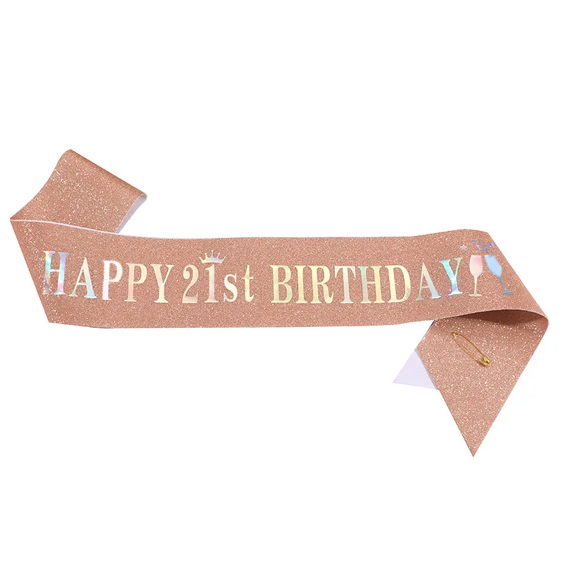 Happy 10th 13th 16th 21st 30th – Birthday Sash Glitter Bewertung und Preis