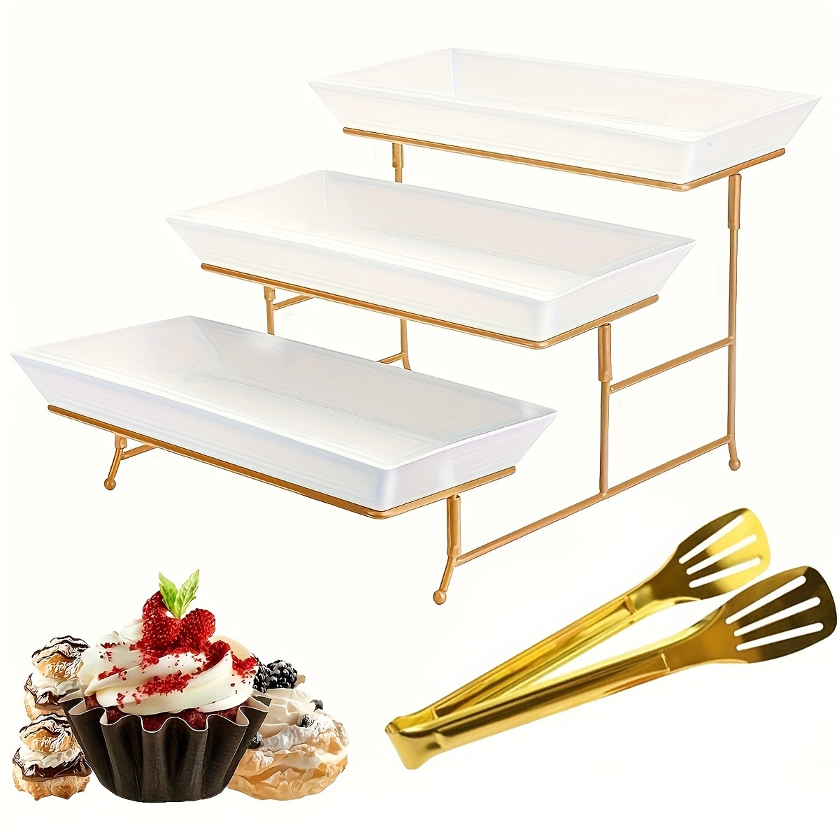 White Tiered Serving Stand + T – Cupcake Stand Tier Bewertung und Preis