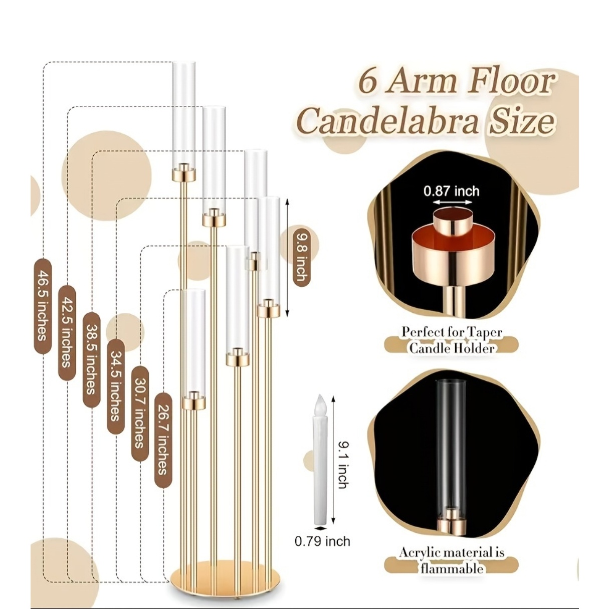 2 Sets Floor Candelabra 6 Arms – Centerpiece Stick Bewertung und Preis