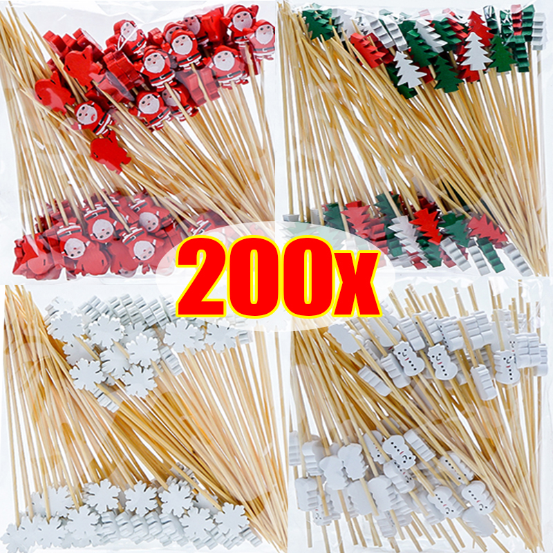 200/50PCS Christmas Fruit Skew – Centerpiece Stick Bewertung und Preis