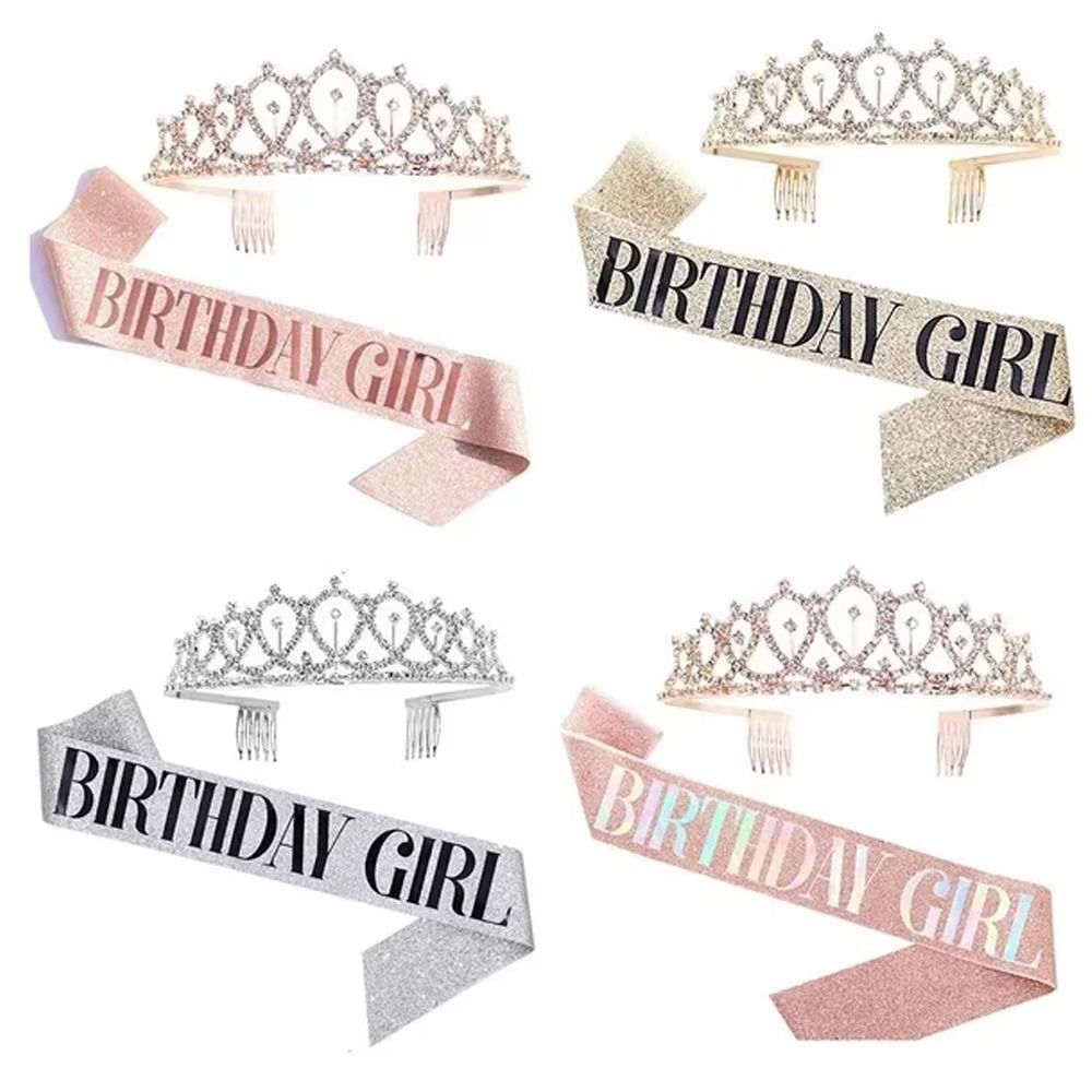 2Pcs/Set New Glitter Birthday  – Birthday Sash Glitter Bewertung und Preis