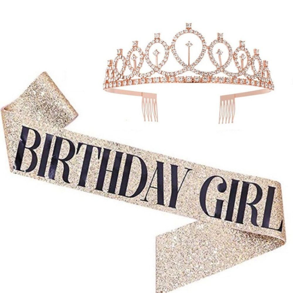 2Pcs/Set New Glitter Birthday  – Birthday Sash Glitter Bewertung und Preis