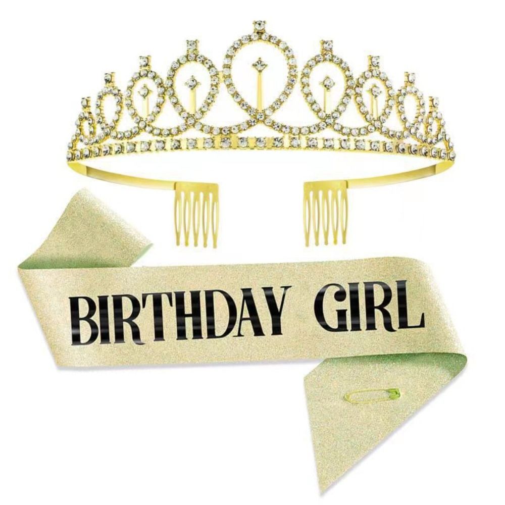 2Pcs/Set New Glitter Birthday  – Birthday Sash Glitter Bewertung und Preis