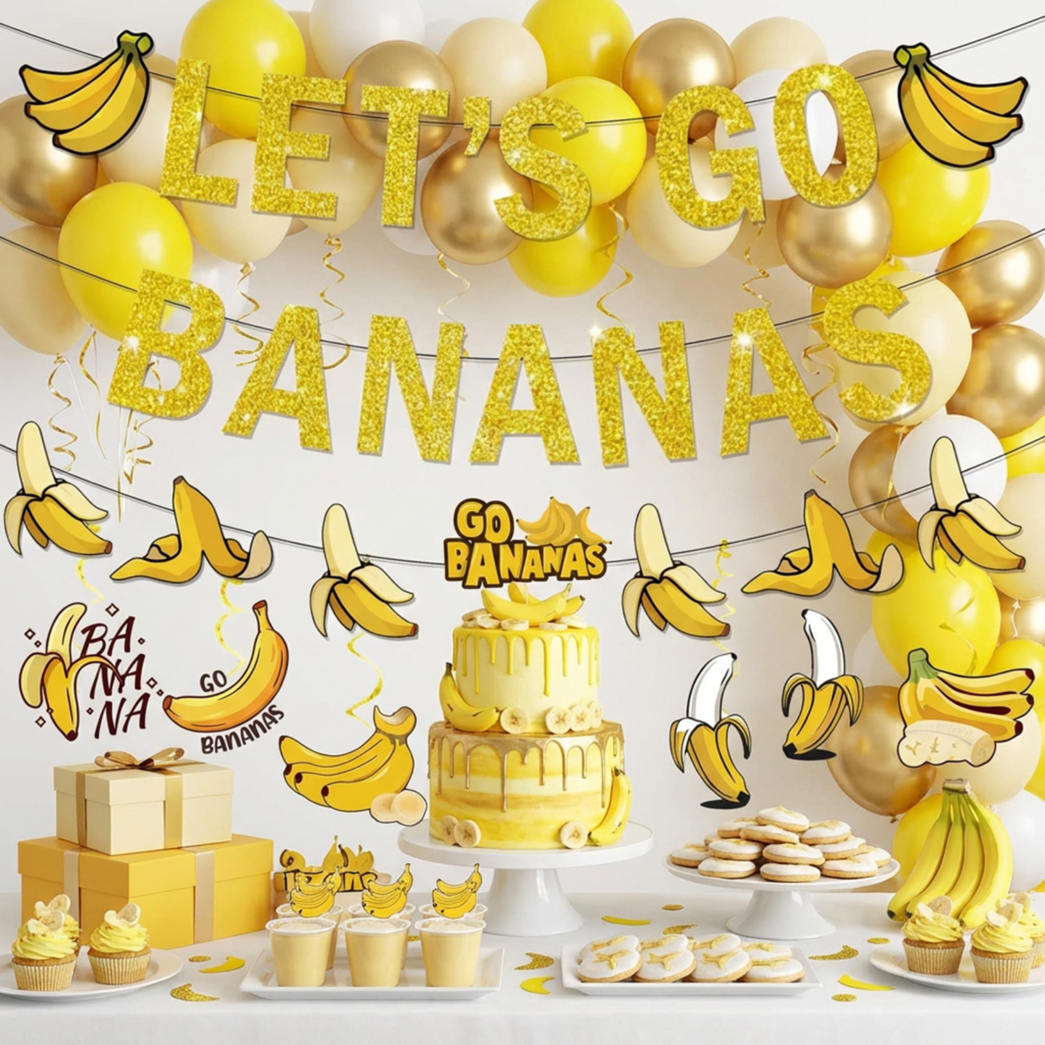 Yellow Bananas Birthday Banner – Let'S Party Event Supply Bewertung und Preis