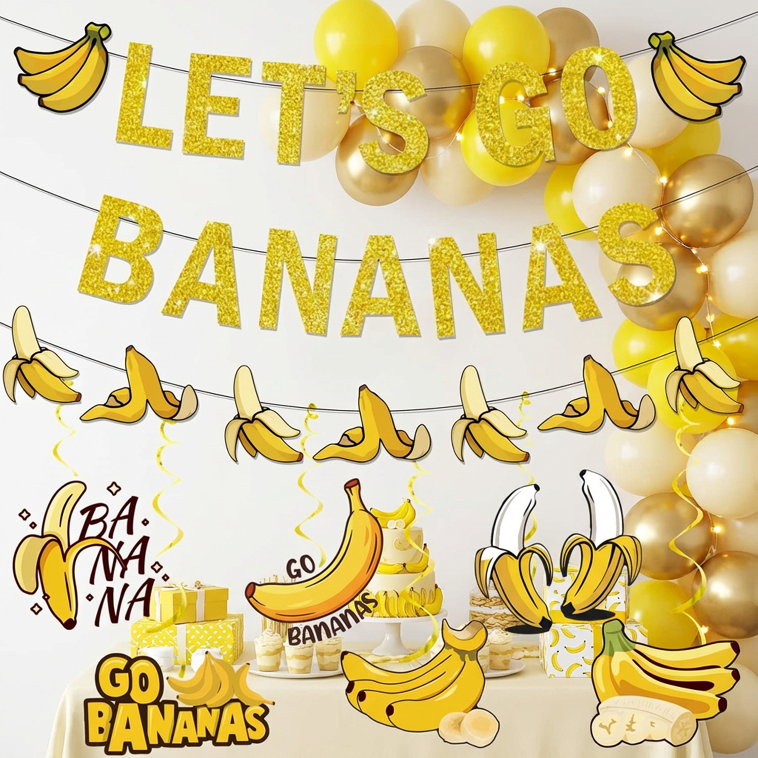 Yellow Bananas Birthday Banner – Let'S Party Event Supply Bewertung und Preis