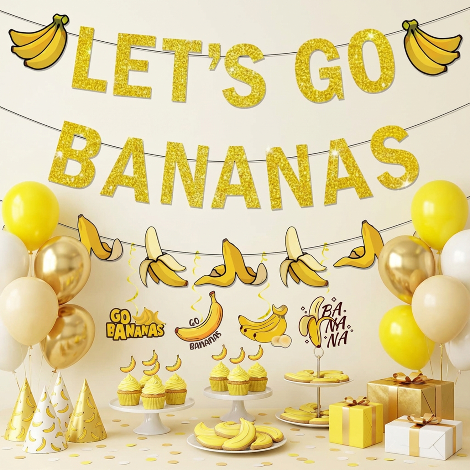 Yellow Bananas Birthday Banner – Let'S Party Event Supply Bewertung und Preis