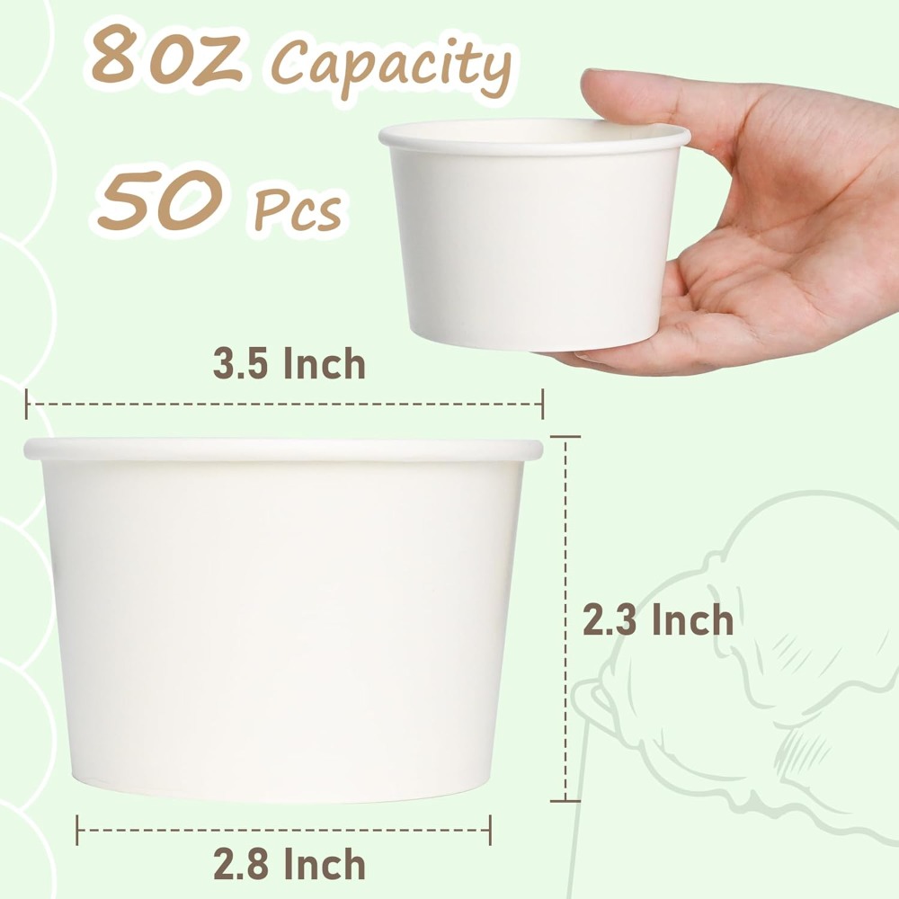 50pcs 8oz Disposable Paper Cup – Plastic Cup 50Pcs Bewertung und Preis