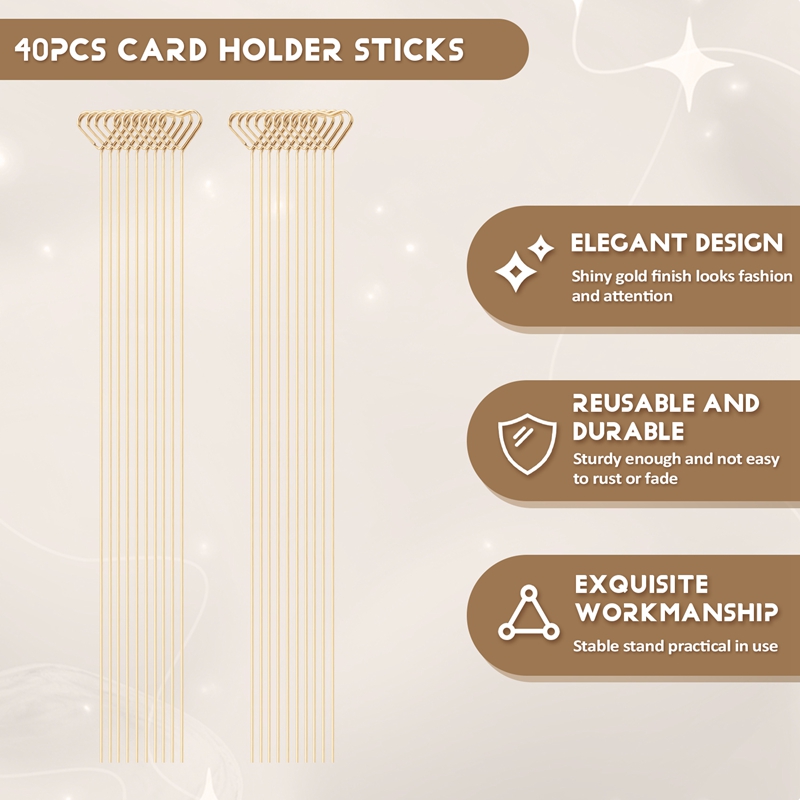 40 PCS Floral Card Holder Pick – Centerpiece Stick Bewertung und Preis