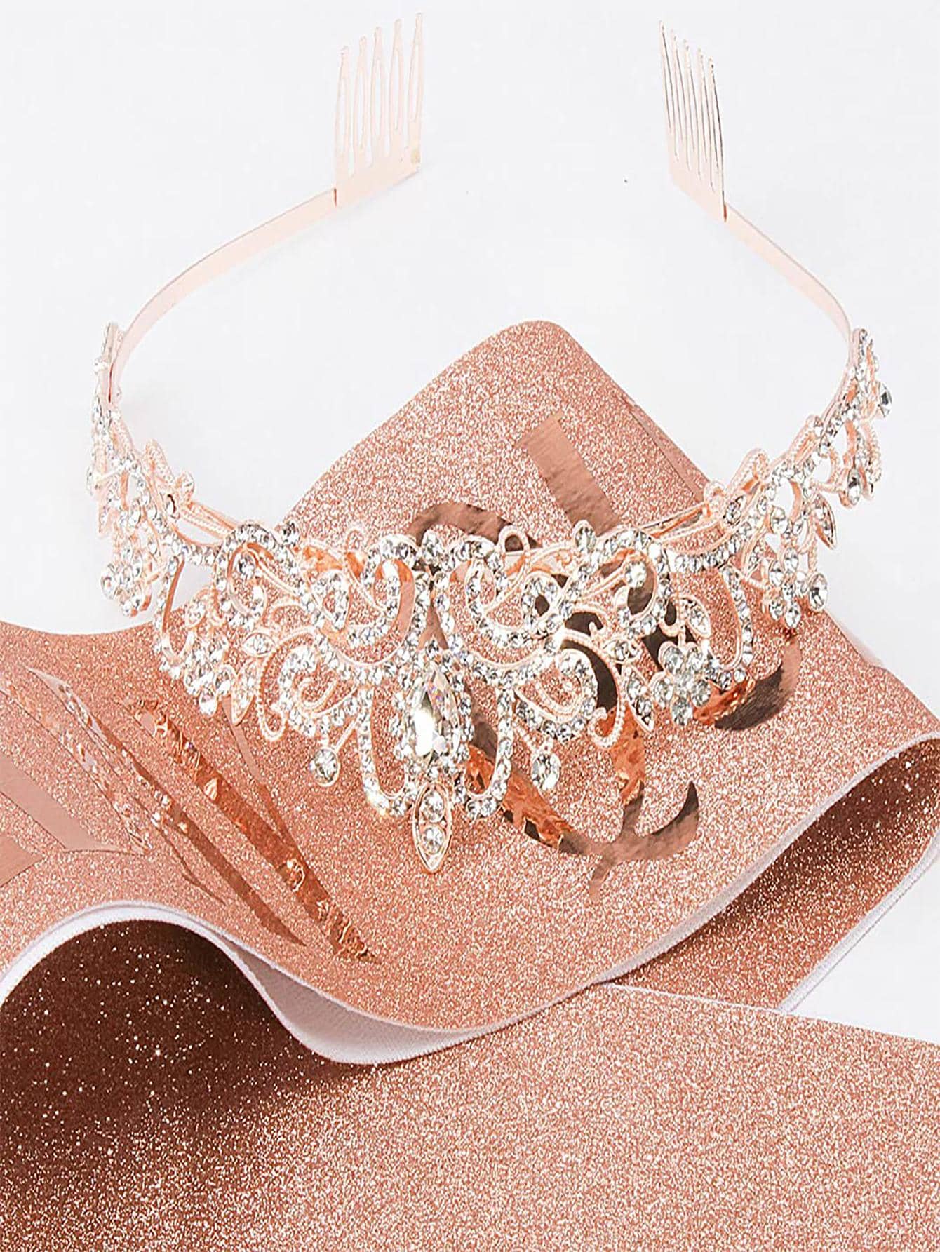 Bling Rhinestone Crystal Crown – Birthday Sash Glitter Bewertung und Preis