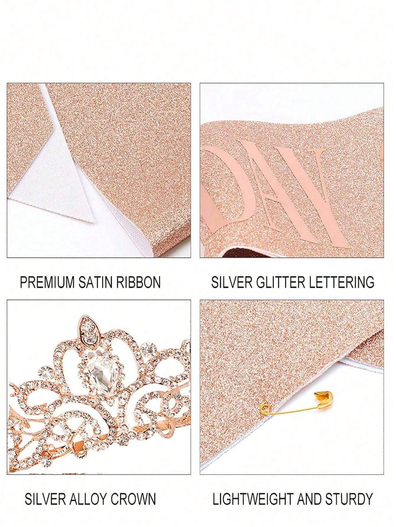 Bling Rhinestone Crystal Crown – Birthday Sash Glitter Bewertung und Preis