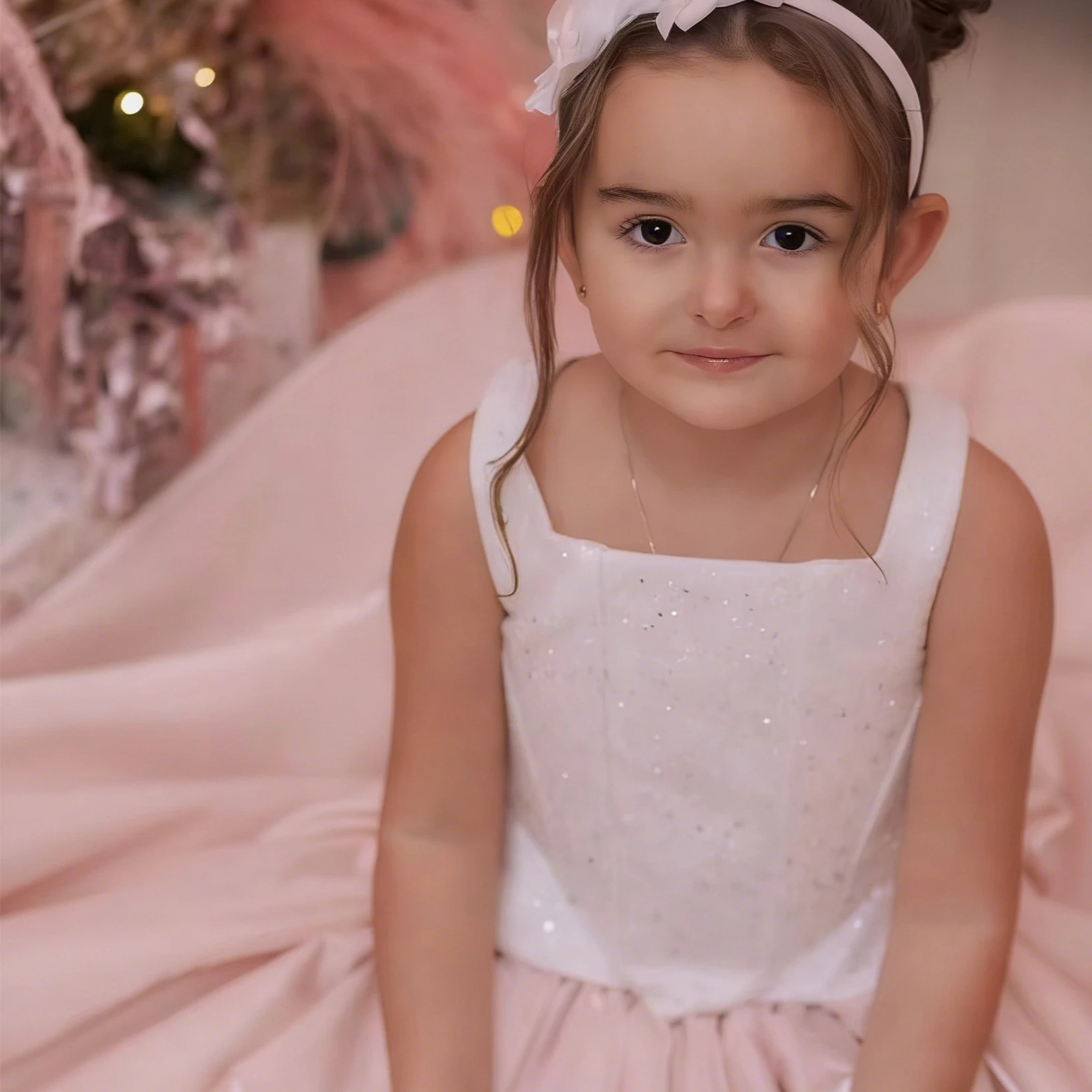 Customized Flower Girl Dress F – Birthday Sash Glitter Bewertung und Preis