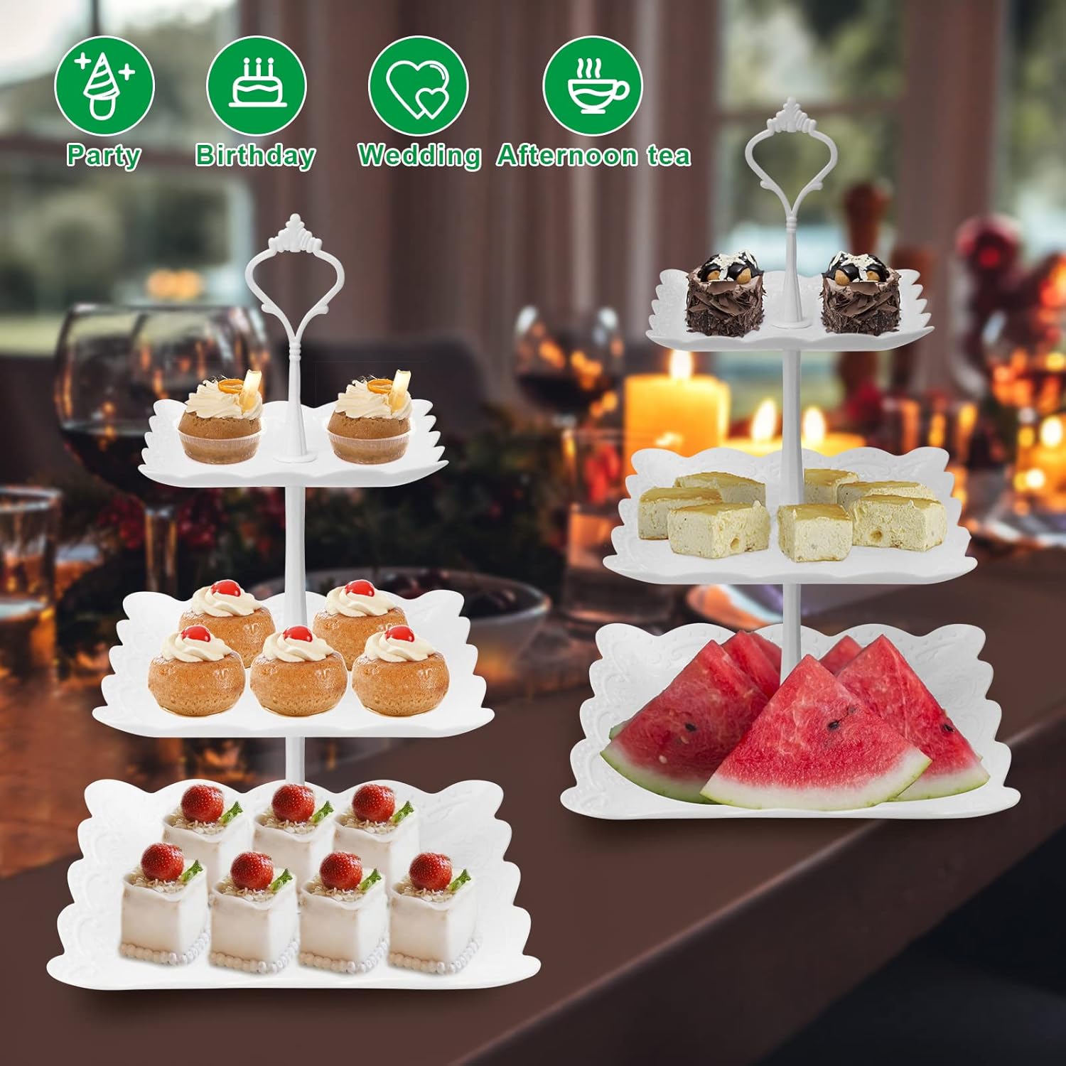 3 Tier Cupcake Stand, Plastic  – Cupcake Stand Tier Bewertung und Preis