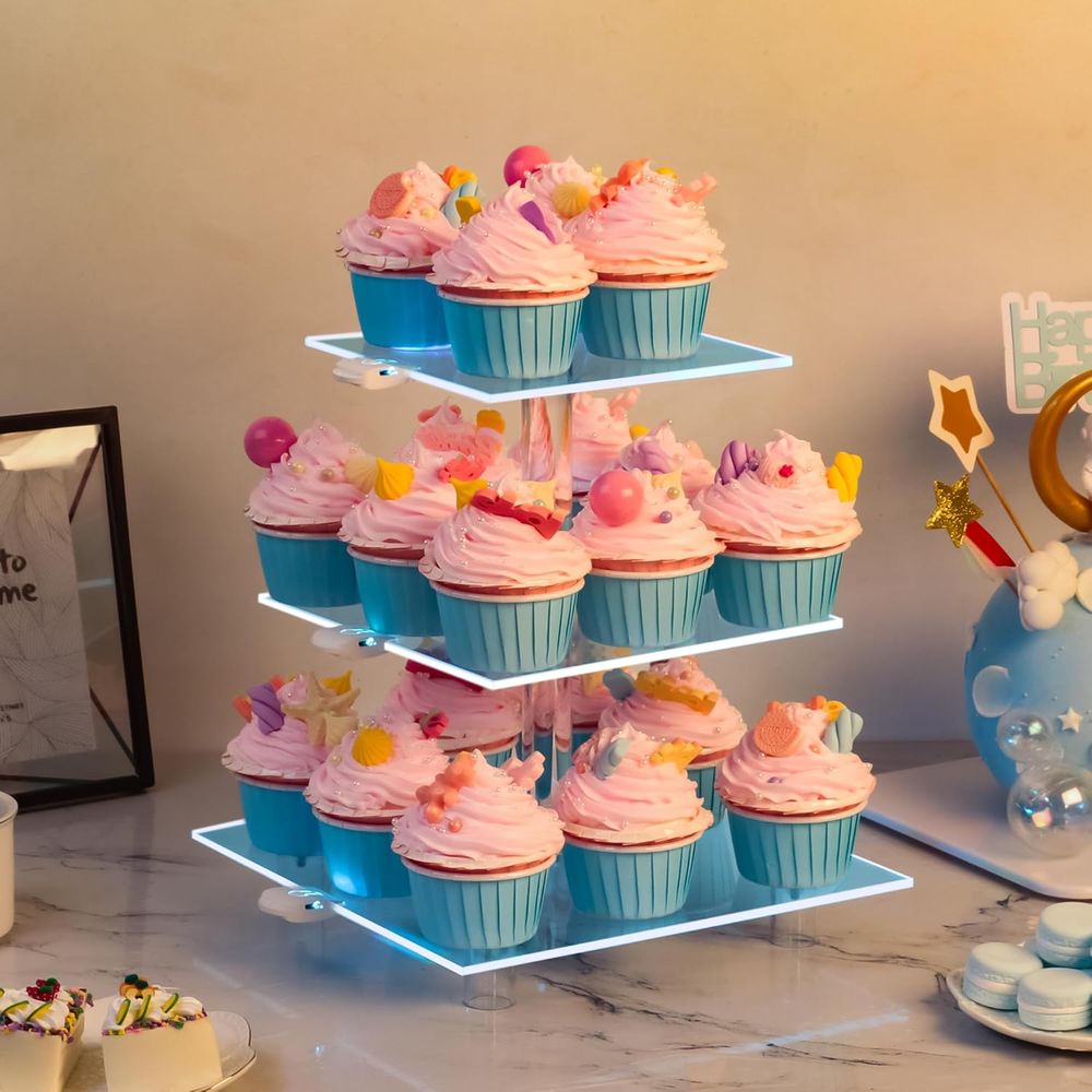 3-Tier Acrylic Cupcake Tower w – Cupcake Stand Tier Bewertung und Preis
