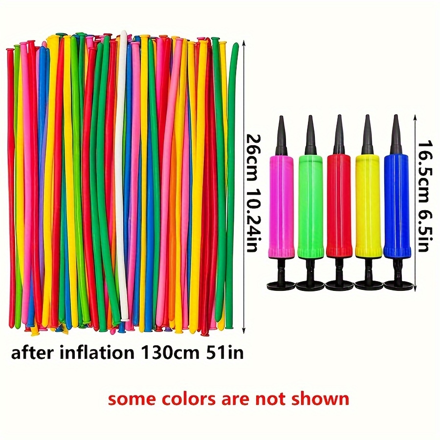 50/100pcs Colorful Long Latex  – Balloon Pump Hand Bewertung und Preis