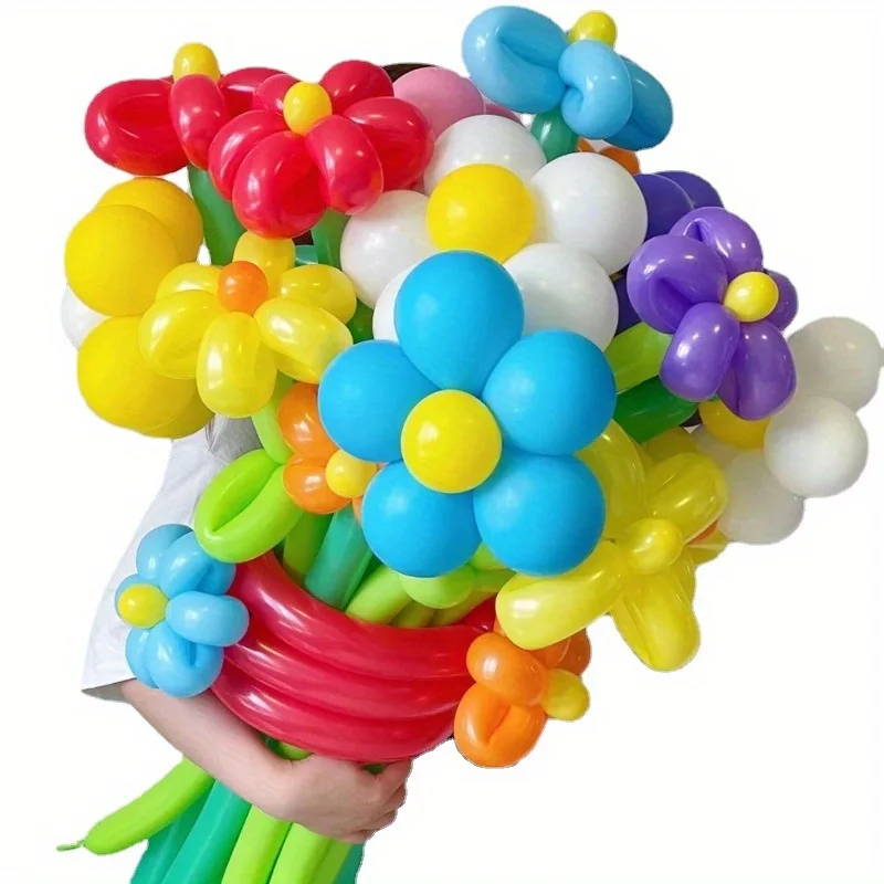 50/100pcs Colorful Long Latex  – Balloon Pump Hand Bewertung und Preis