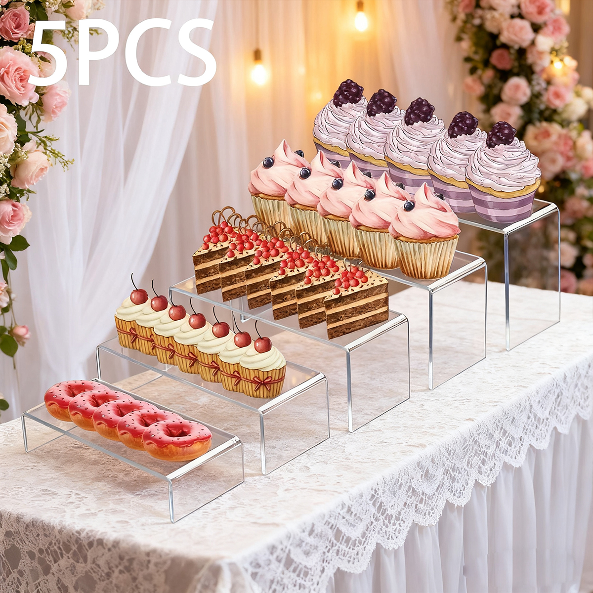 5pcs Acrylic Dessert Display S – Cupcake Stand Tier Bewertung und Preis