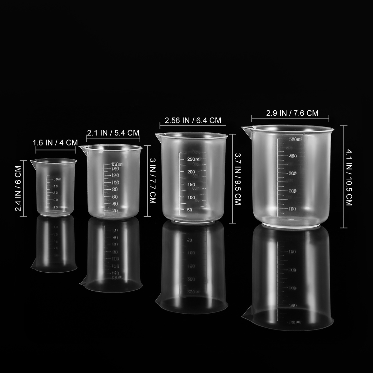 4pcs 50Ml 150Ml 250Ml 500Ml Pl – Plastic Cup 50Pcs Bewertung und Preis