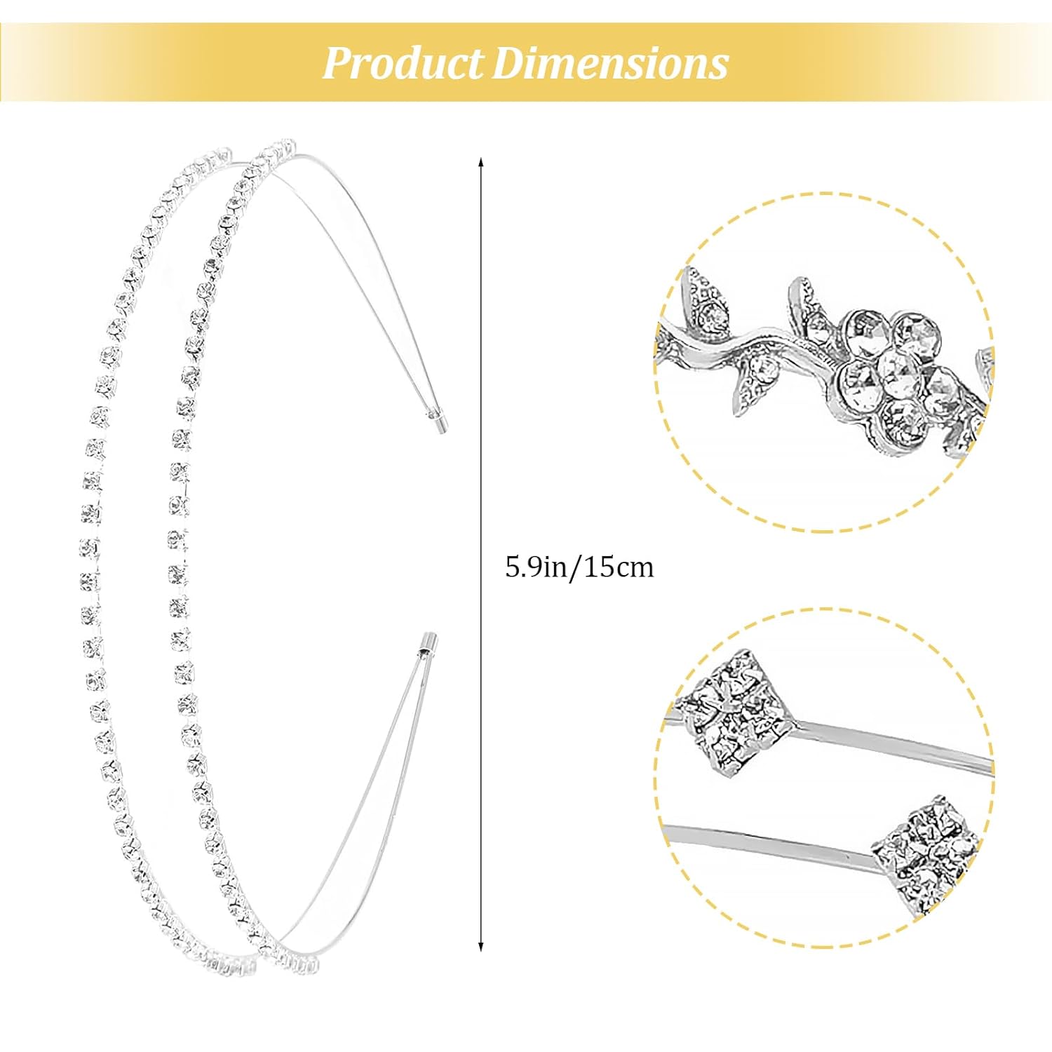 4 Pcs Rhinestone Headband Set  – Event & Party Supply Bewertung und Preis